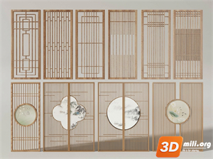 Folding screen Skp Files 
